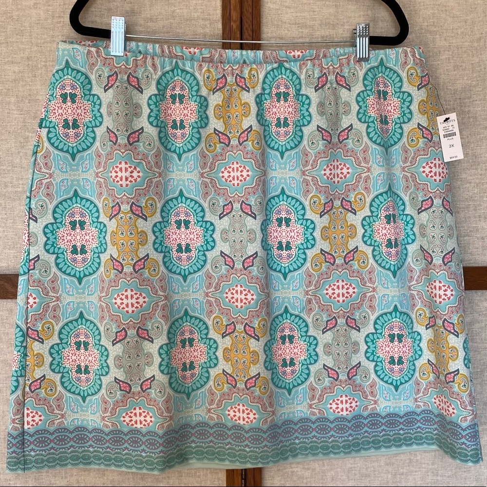 Talbots A-line Boho Print Skirt - Size 2X